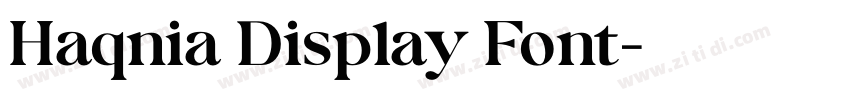 Haqnia Display Font字体转换